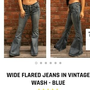 New without tags wide flare jeans